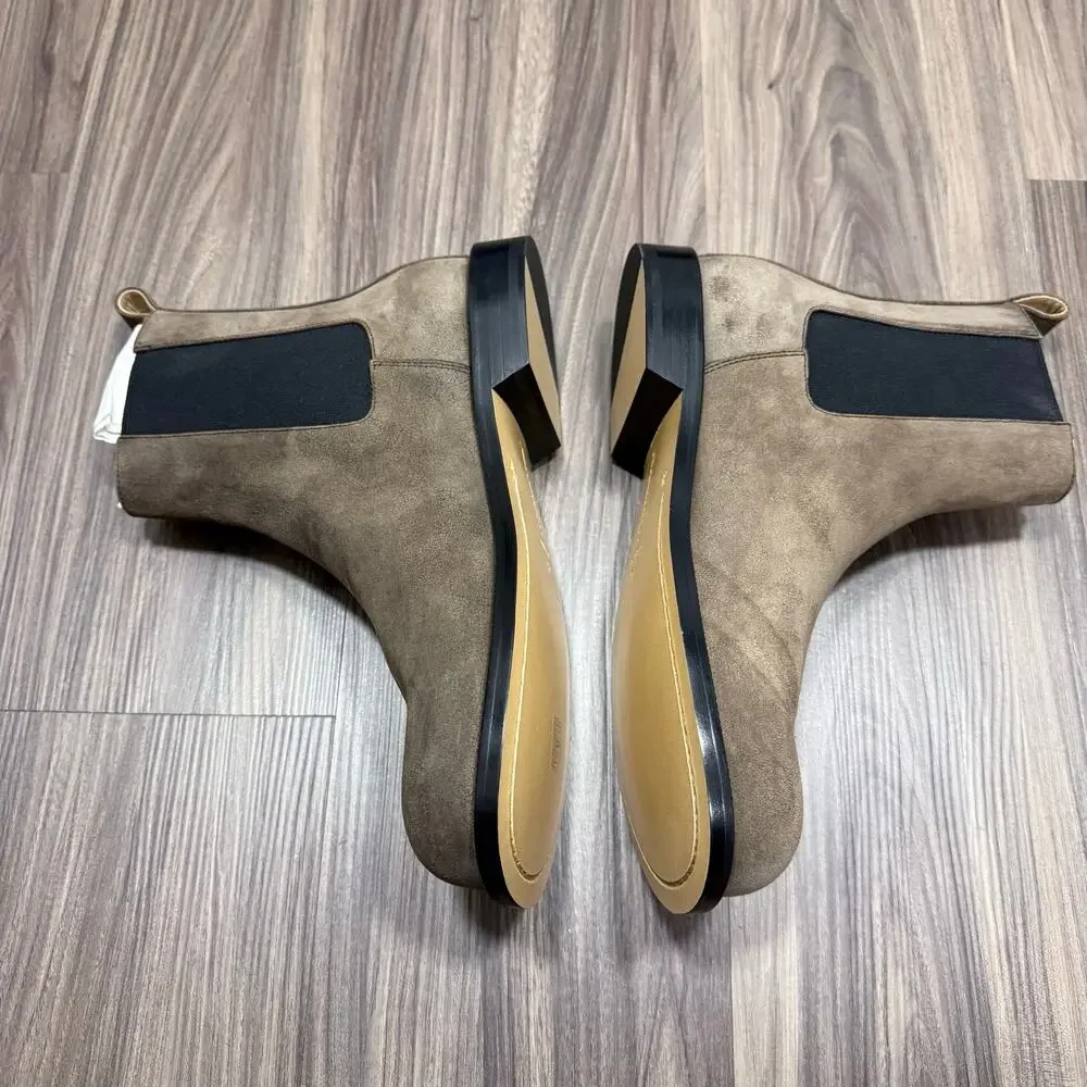 $1000+ JW Anderson Chocolate Brown Suede Chelsea Loafer Boots EU 43